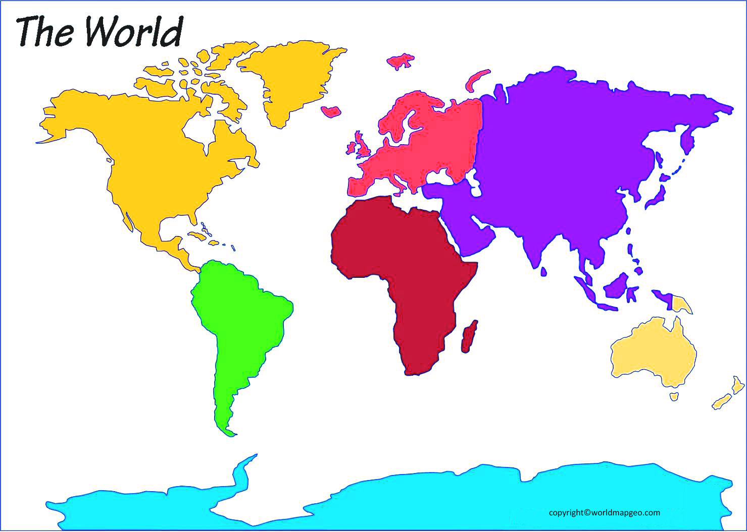 Blank Map of the World for Kids