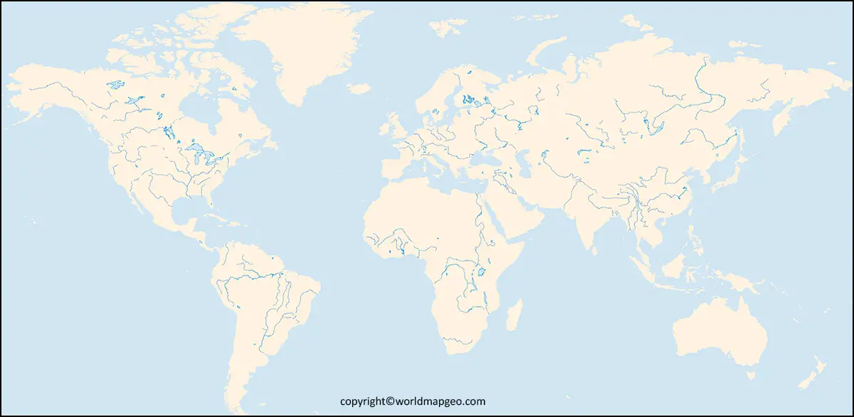 Blank World River Map
