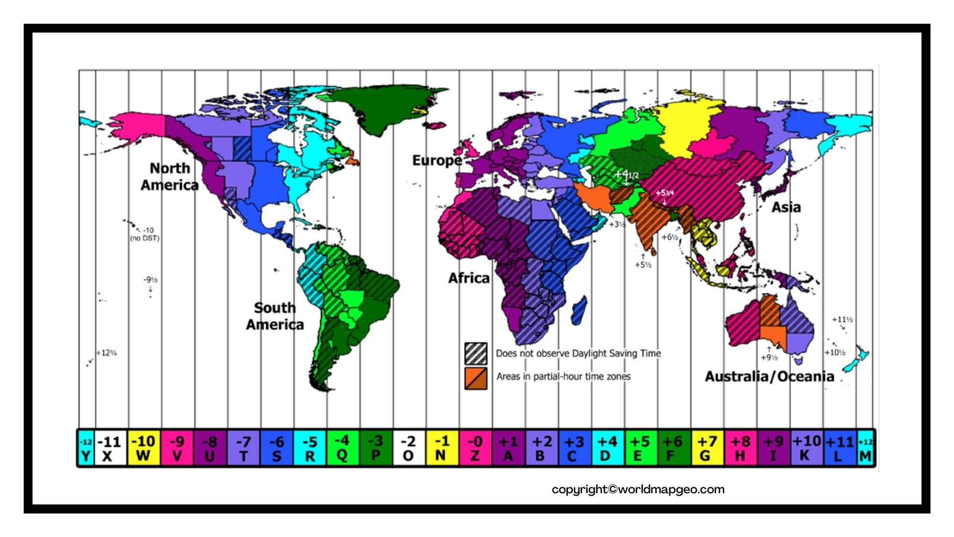 World Time Zone Map - GIS Geography