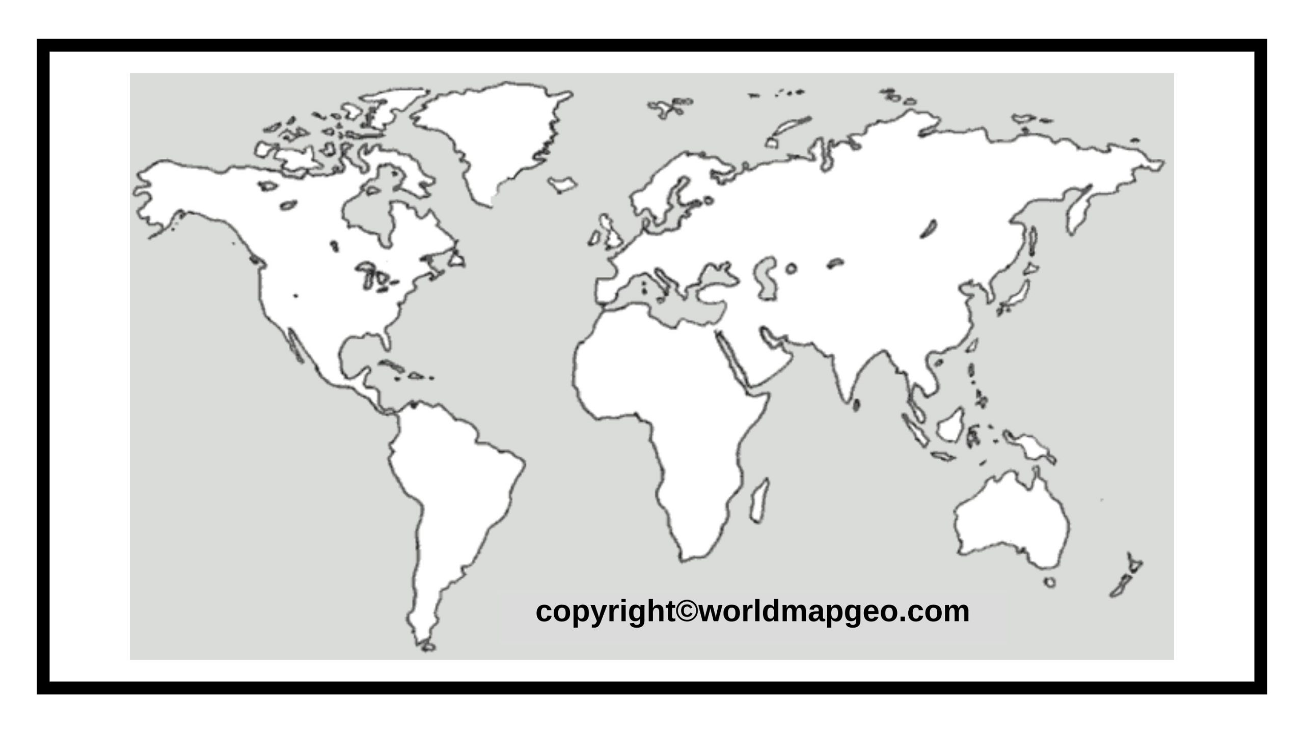 a4 size physical map of world blank printable pdf