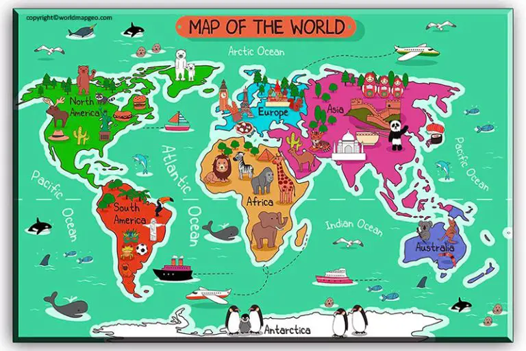 World Map For Kids Printable, Interactive, And Blank