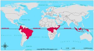 World Map With Equator Countries And Prime Meridian World Map With Equator 300x165