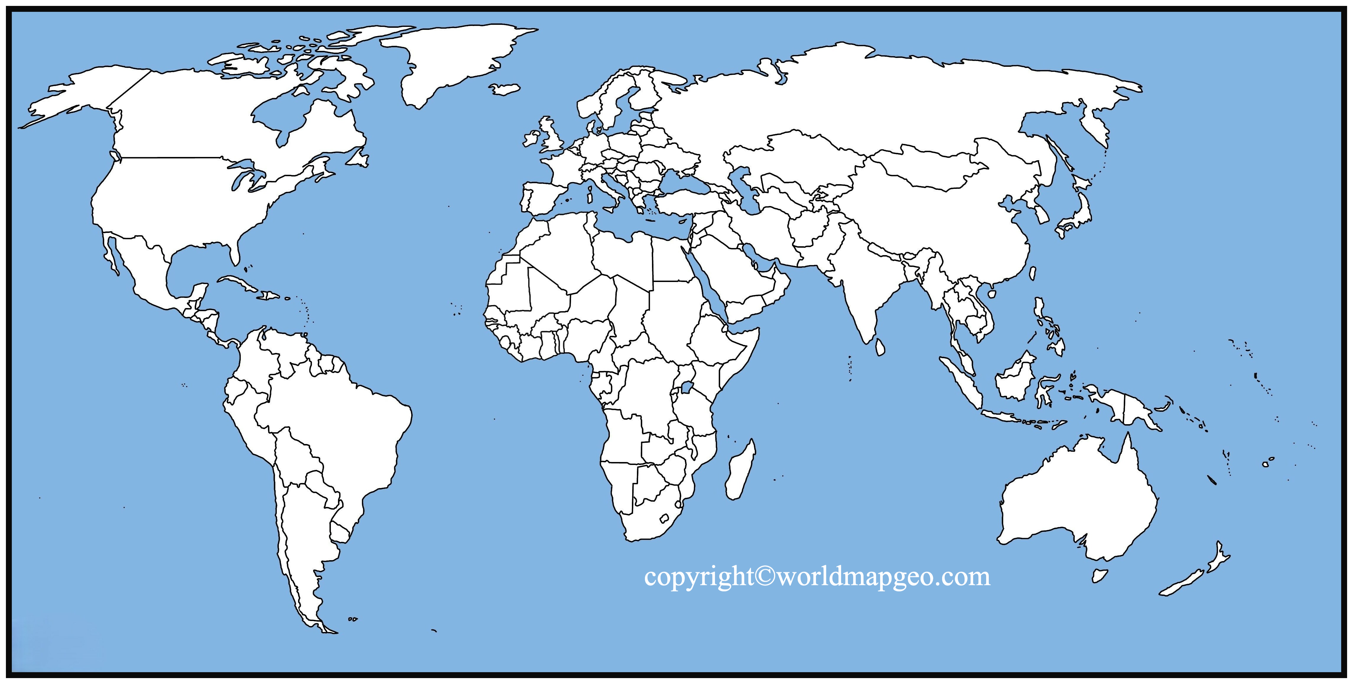 World Political Map Outline