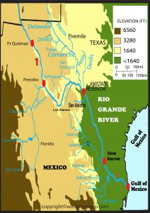 Rio Grande River Map Texas US Printable - Map Of Rio Grand River 212x300 