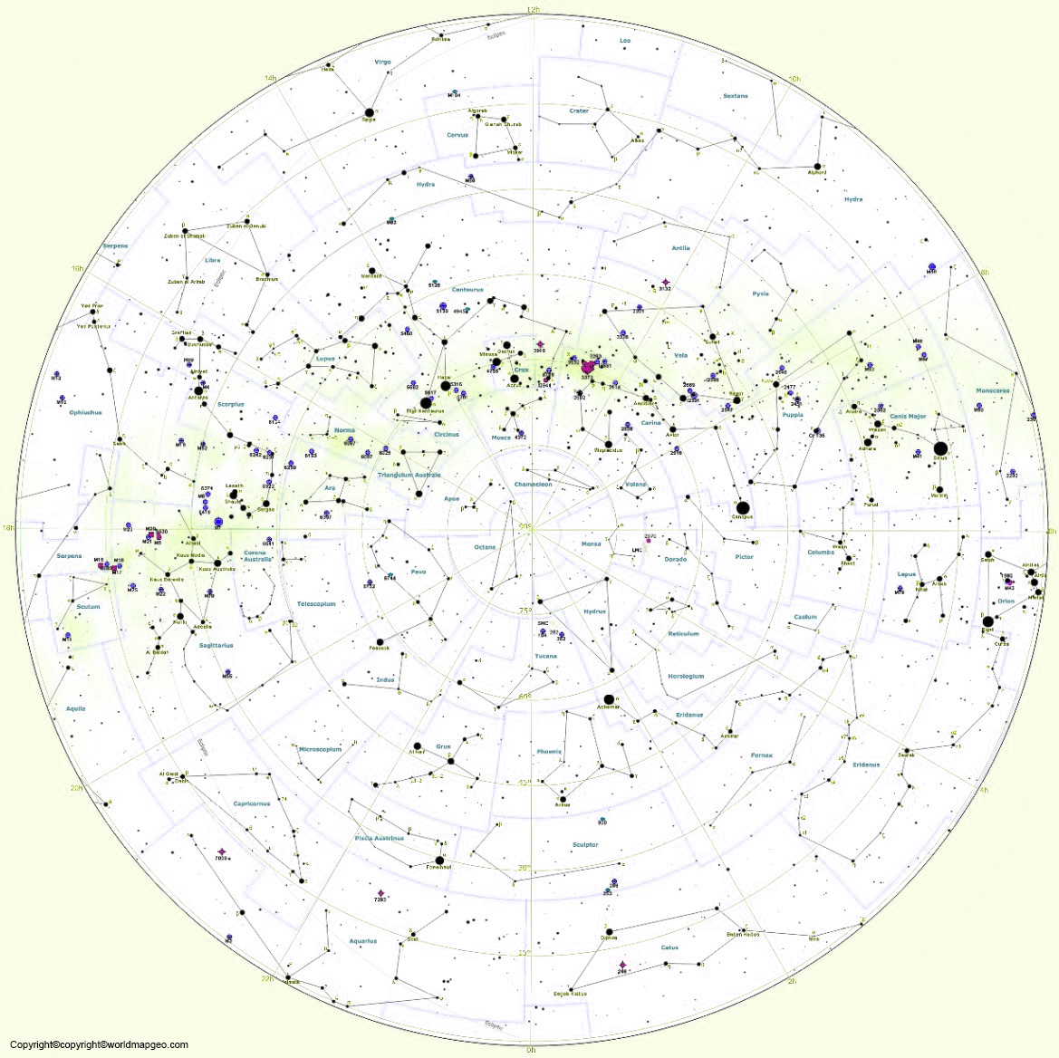 Constellation Map Printable In Northern Hemisphere