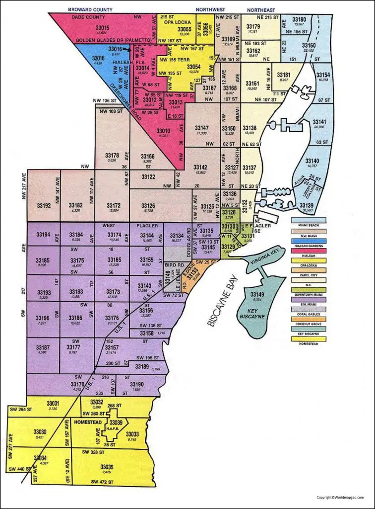 Miami Dade Map Zip Codes