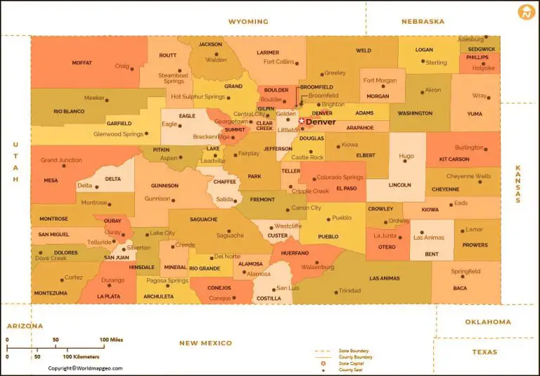 Colorado Political Map by County [Colorado Demographics Map]