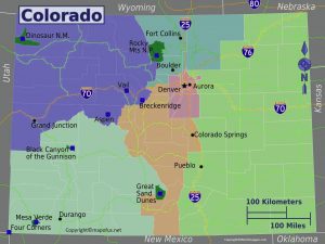 Colorado Political Map by County [Colorado Demographics Map]