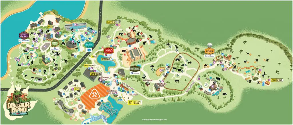 Columbus Zoo and Aquarium Map