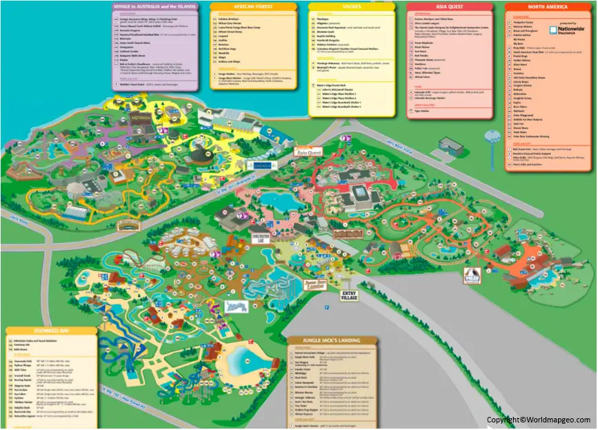 Printable Map of Columbus Zoo