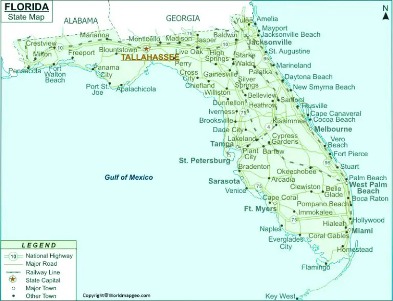 Florida Political Map By County [Mapa Politico de Florida]