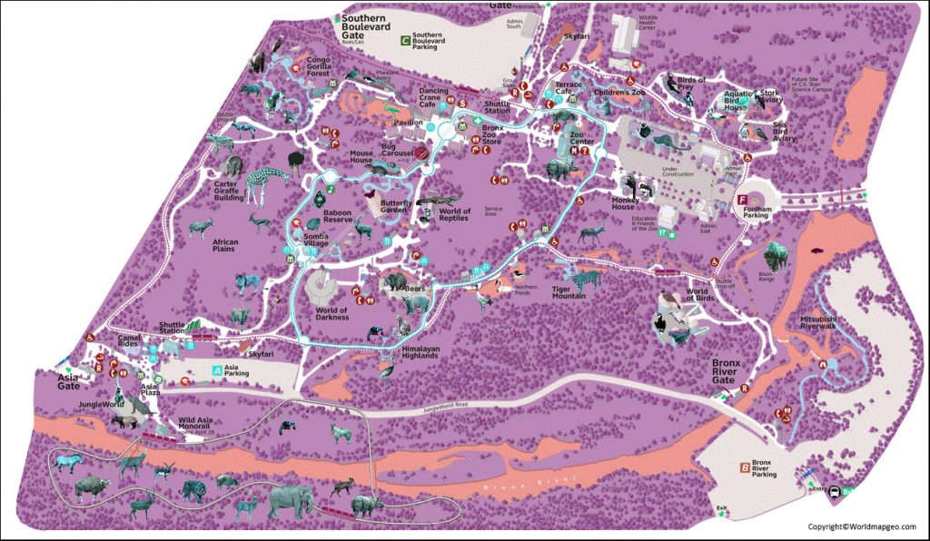 Bronx Zoo Map