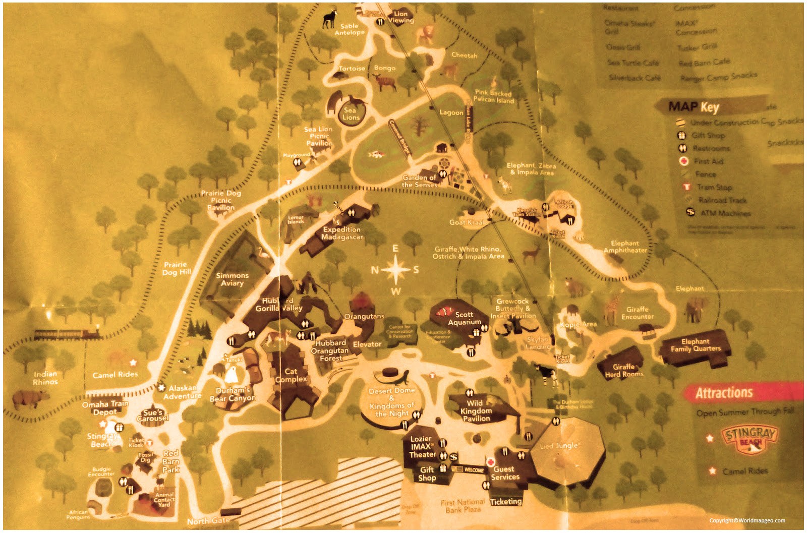 Omaha Zoo Map Printable Omaha Henry Doorly Zoo Map   Map Omaha Zoo 