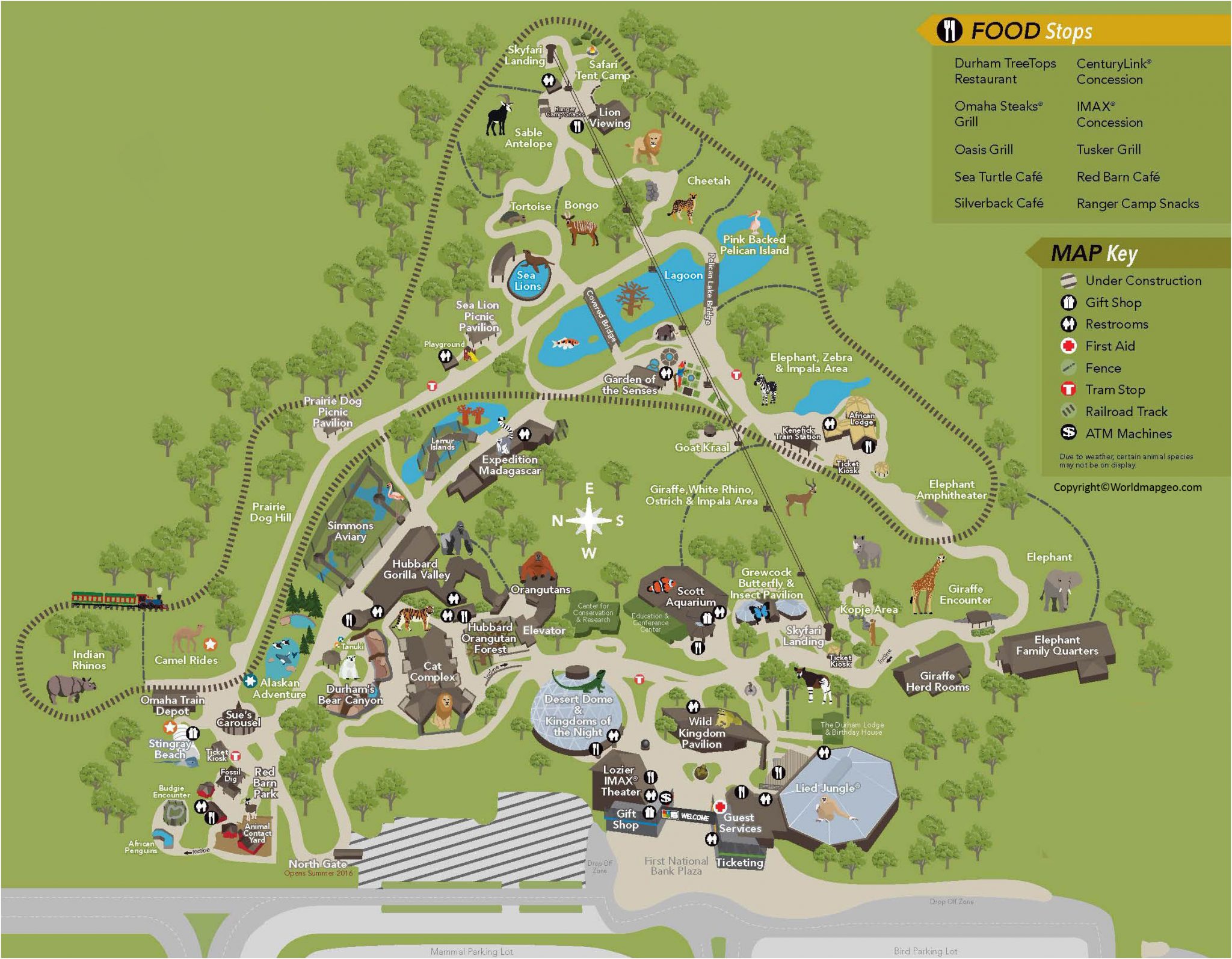 Omaha Zoo Map [Printable Omaha Henry Doorly Zoo Map]