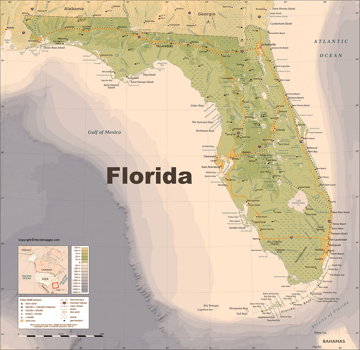 Florida State Political Map