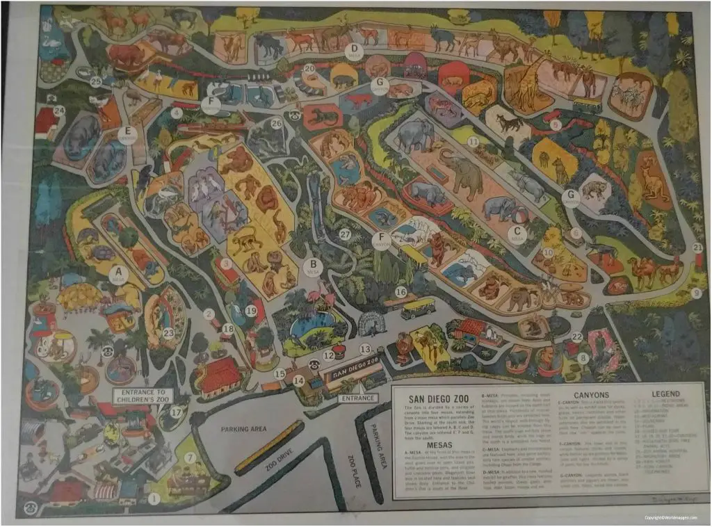 San Diego Map Zoo