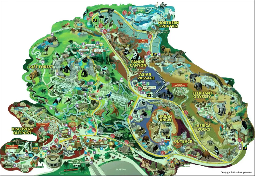 San Diego Map Zoo