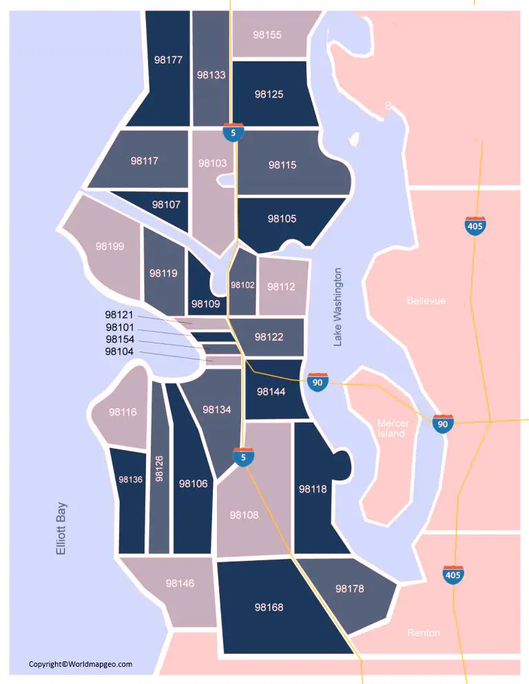 Seattle Zip Code Map