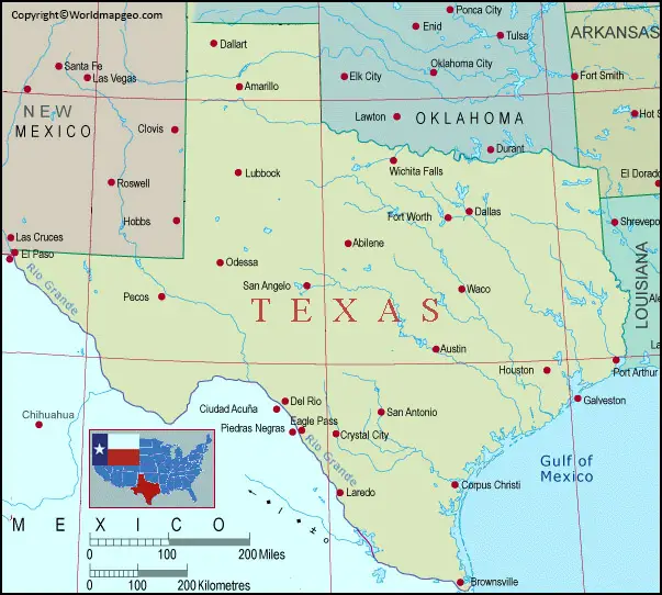Texas Political Districts Map