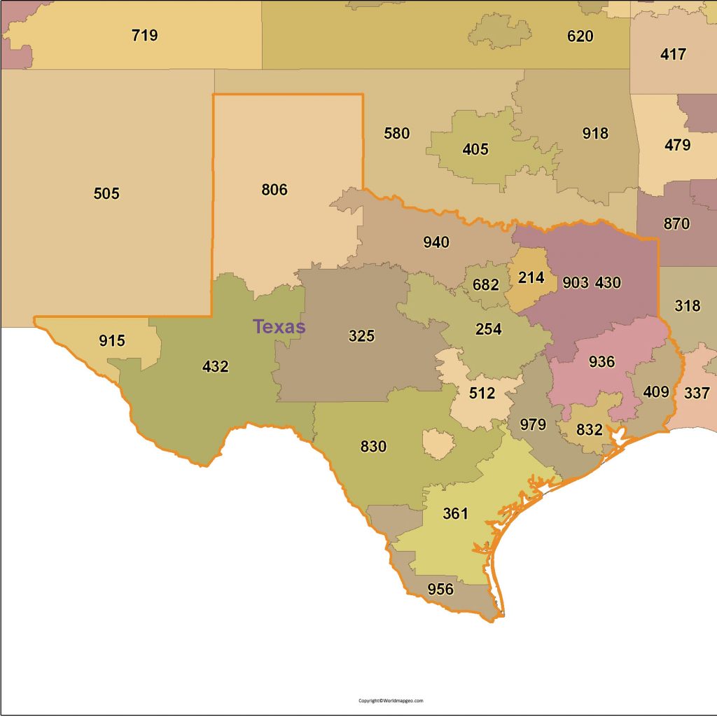 Texas Zip Code Map - Texas Map by Zip Codes [Printable Pdf]