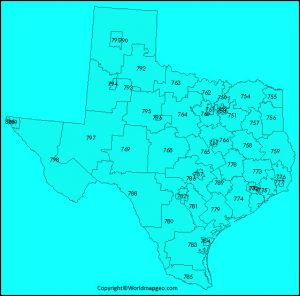 Texas Zip Code Map - Texas Map by Zip Codes [Printable Pdf]