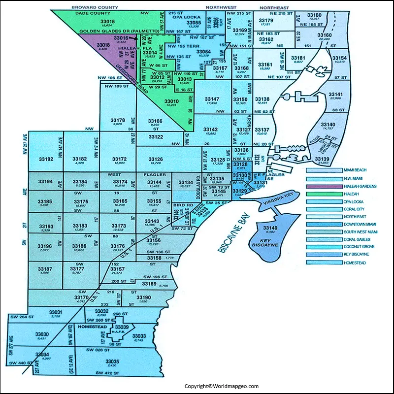 Zip Code Map Miami 