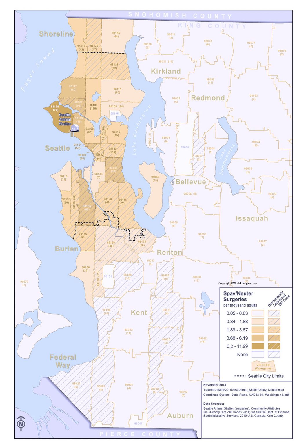 Seattle Zip Code Map - Seattle Map By Zip Code