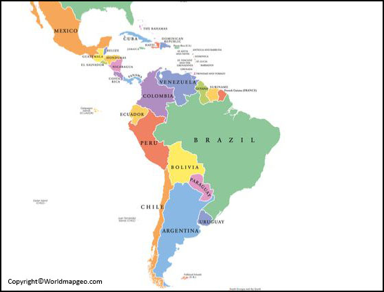 south america political map