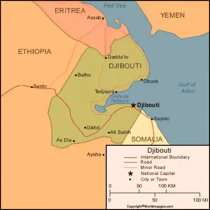 Labeled Djibouti Map