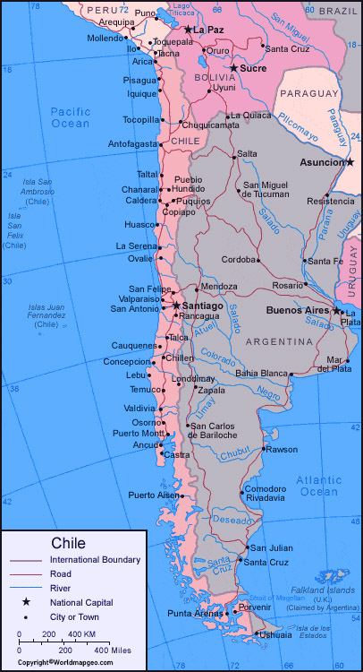 Labeled Chile Map