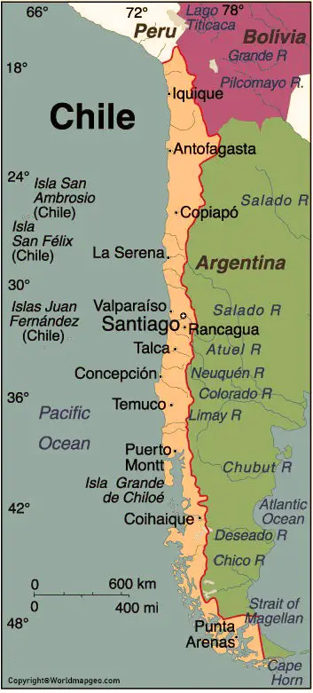  Chile Map With States Labeled