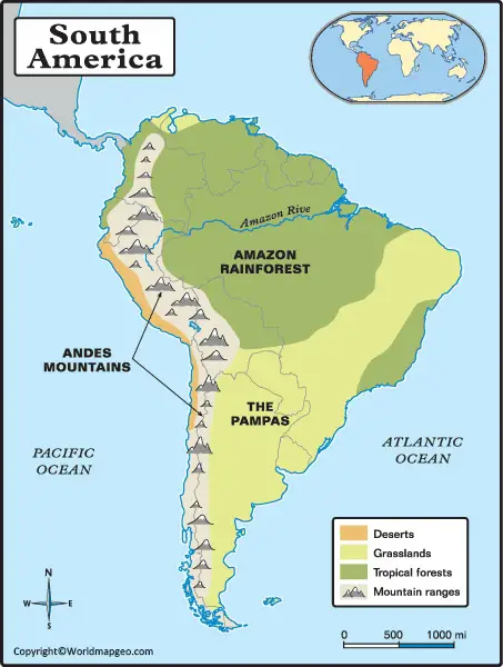 Amazon River Map Labeled