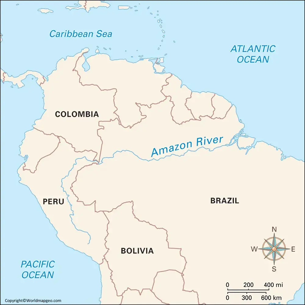 Where Is Amazon River Map Located On Map Labeled Where Is Amazon River Map Located On Map Labeled