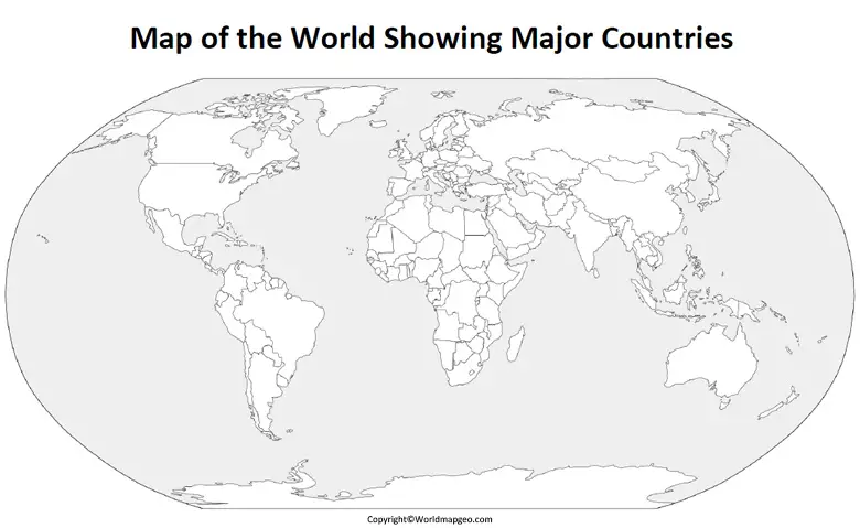 Blank Map of World with Countries