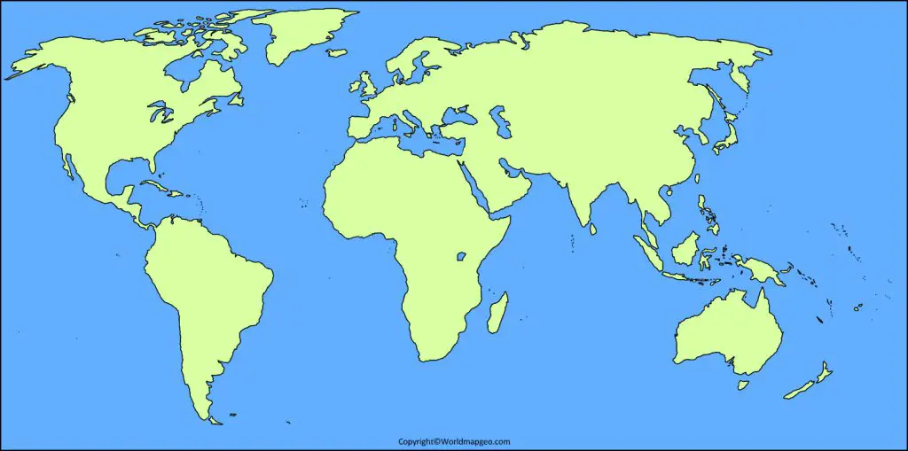 Blank Map of the World for Kids