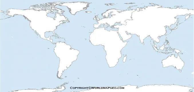 Blank Physical World Map