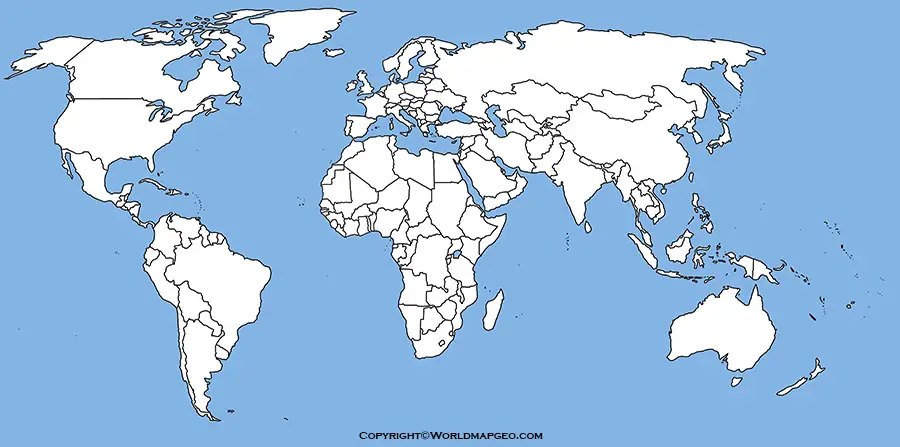 Printable World Outline Map