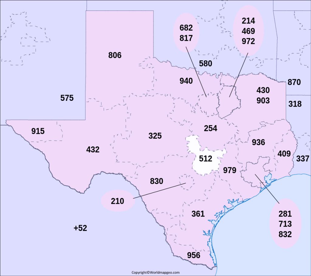 Detailed Zip Code Map Texas