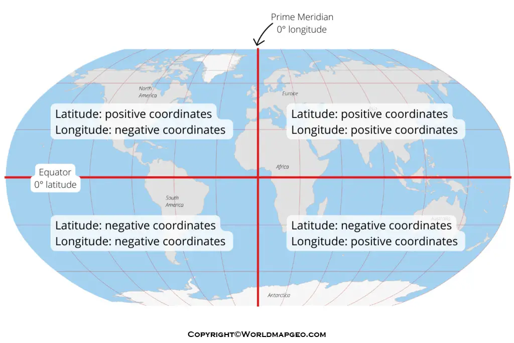 Earth Latitude and Longitude Map