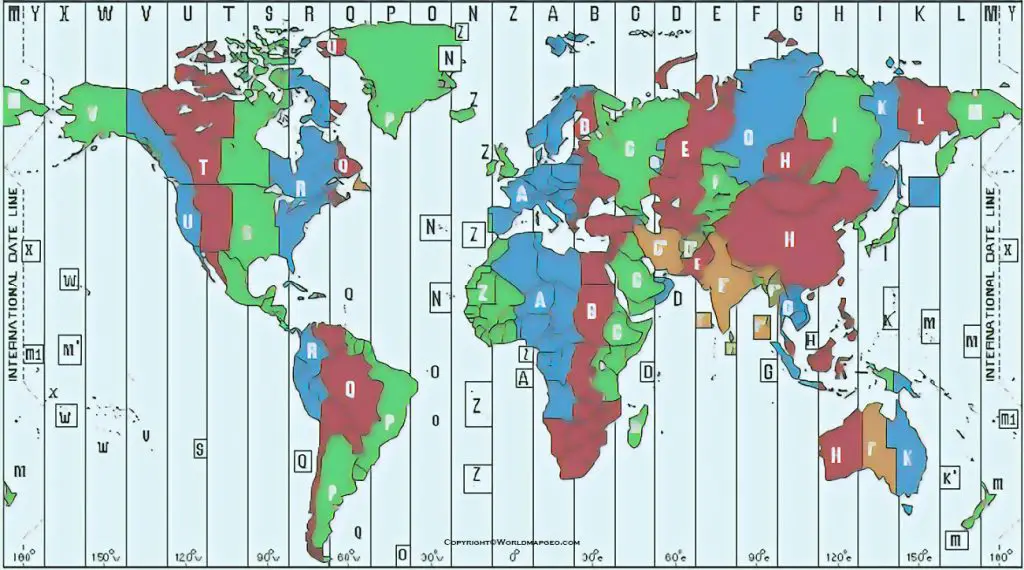 Interactive Time World Zone Map