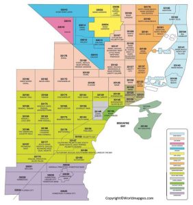 Miami Zip Code Map - Miami By Zip Code Map In Detail