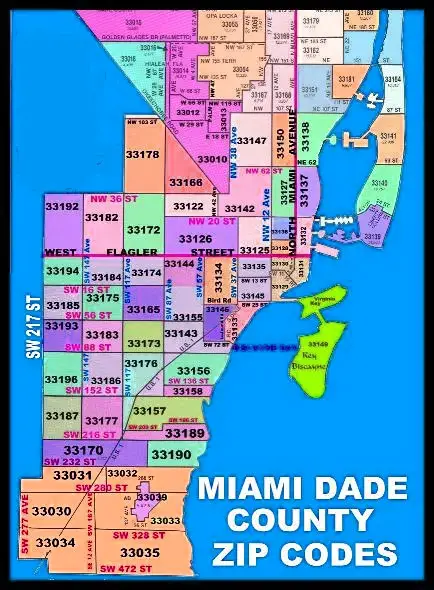 Miami Dade Map Zip Codes