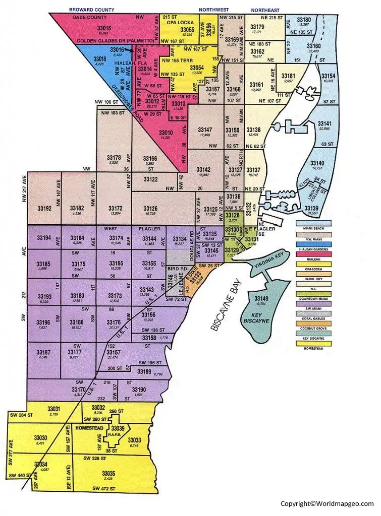 Miami Zip Code Map