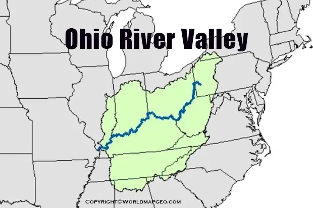 Where is the Ohio River Located on a Map