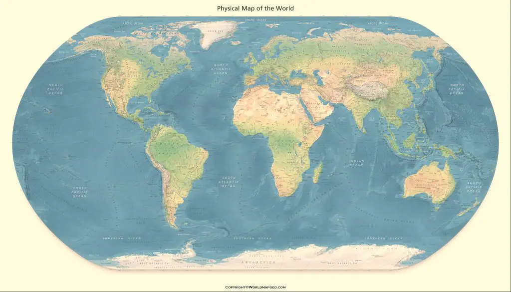 Physical Map of the World 
