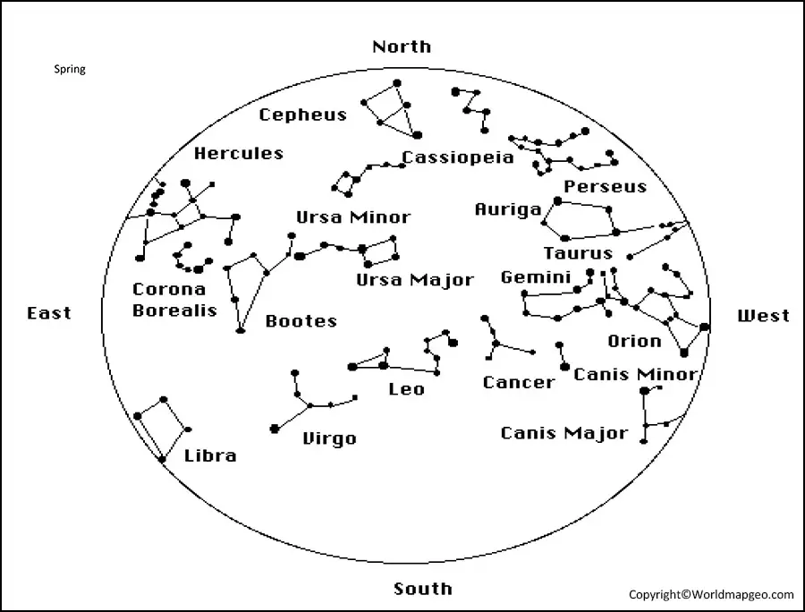 Printable Constellation Map