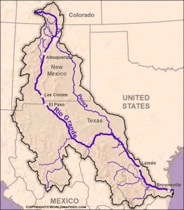 Rio Grande River Map Texas US Printable Map