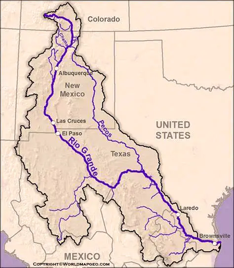 Rio Grande River Map Printable