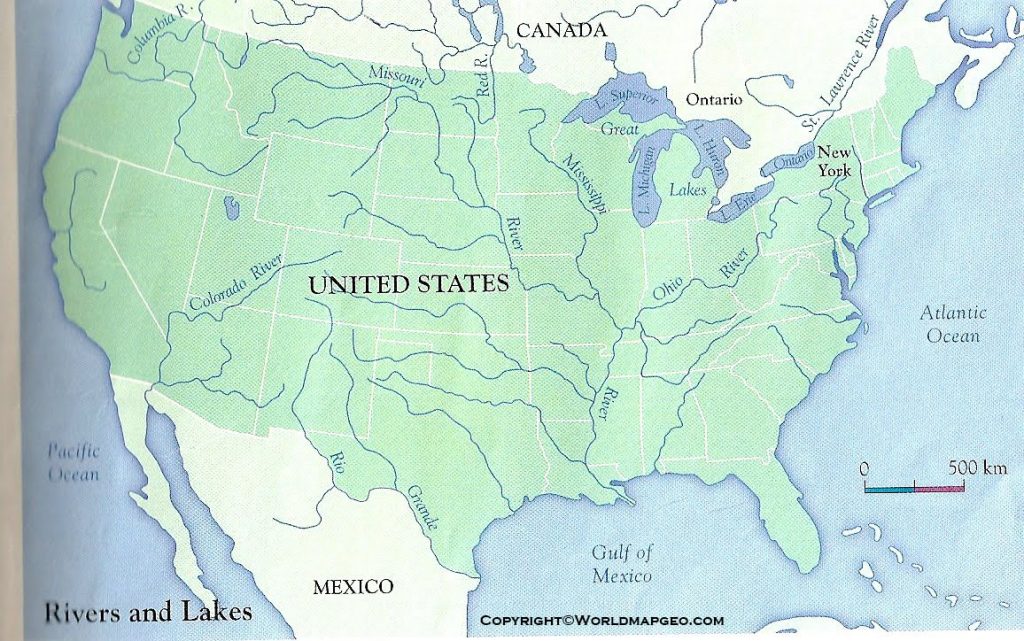 Rio Grande River on US Map