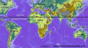 Tropic of Cancer Map with Earth Map in PDF